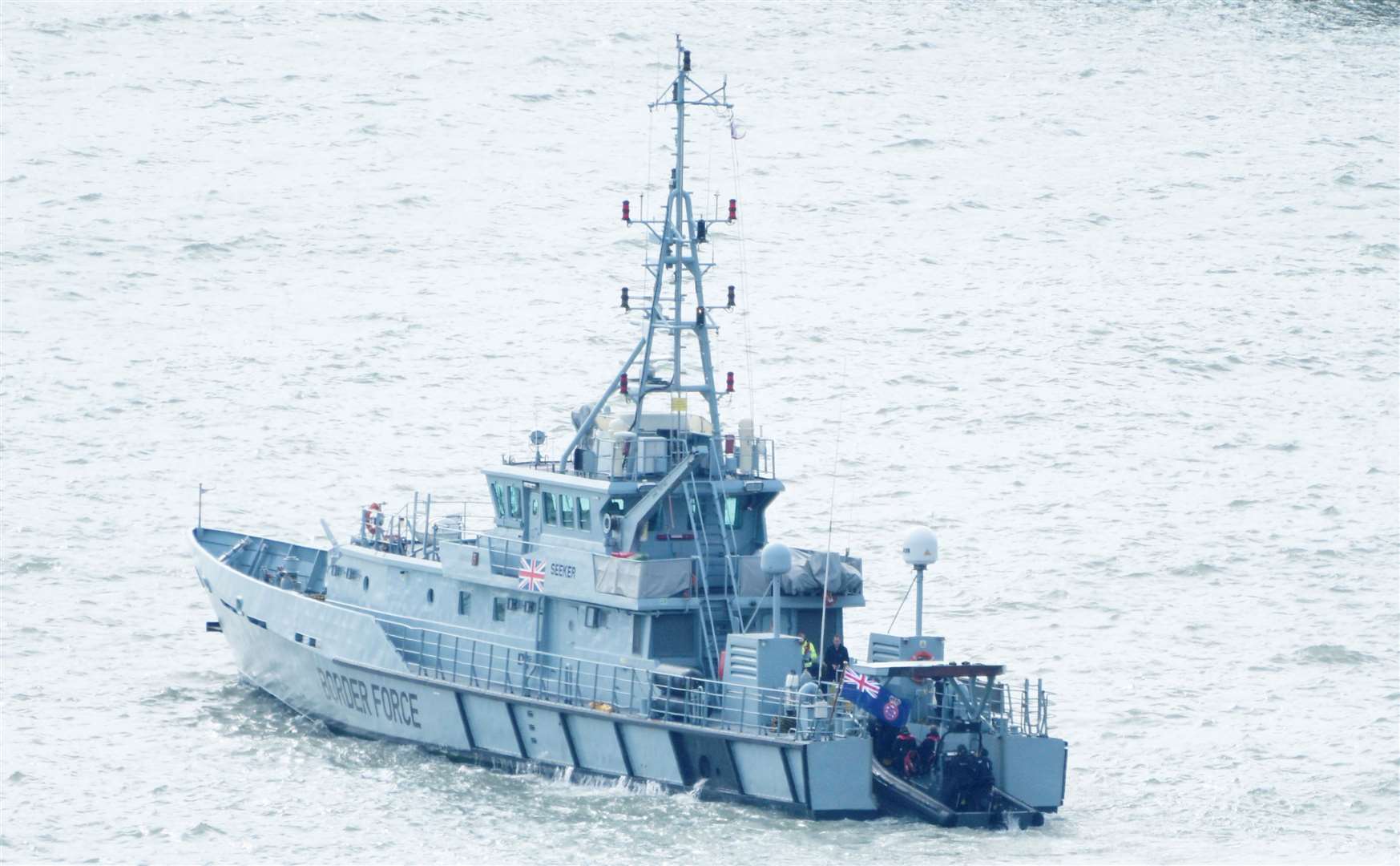 Rishi Sunak boarded a patrol boat this morning, ready to be taken into the English Channel to see first hand the problems. Picture: Barry Goodwin