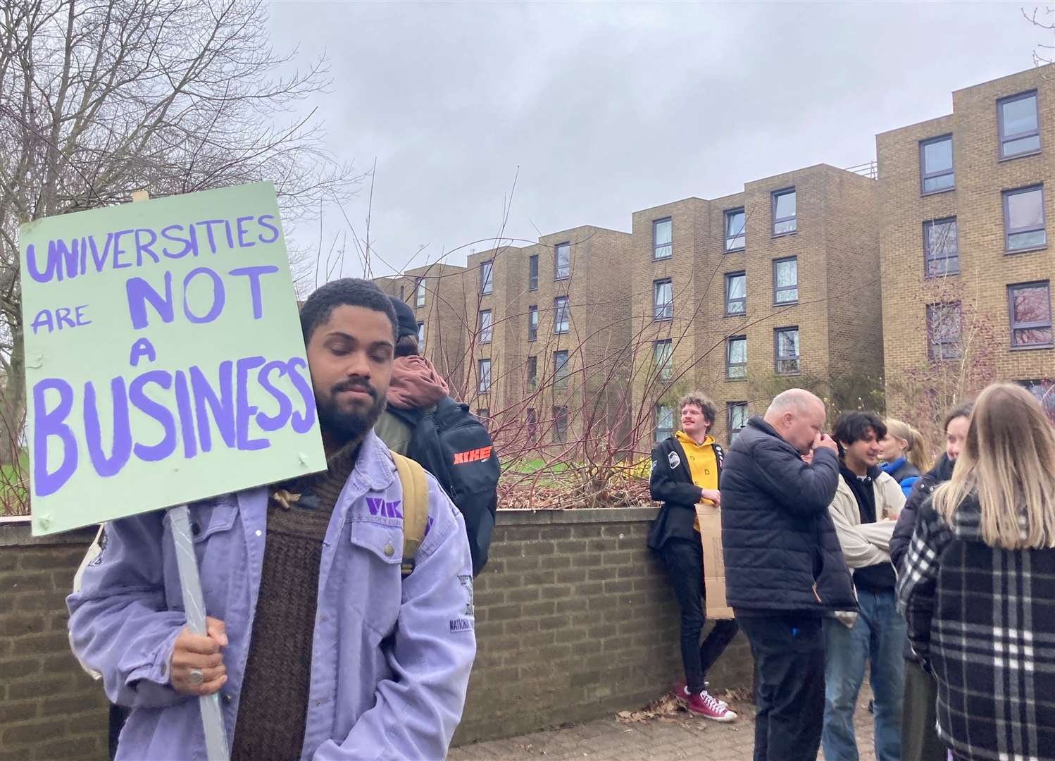 A protest was held earlier this year over the proposed cuts