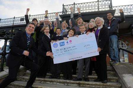 ITV Meridian's Andrew Pate congratulates the team on behalf of the Herne Bay Arts &amp; Cultural Centre.