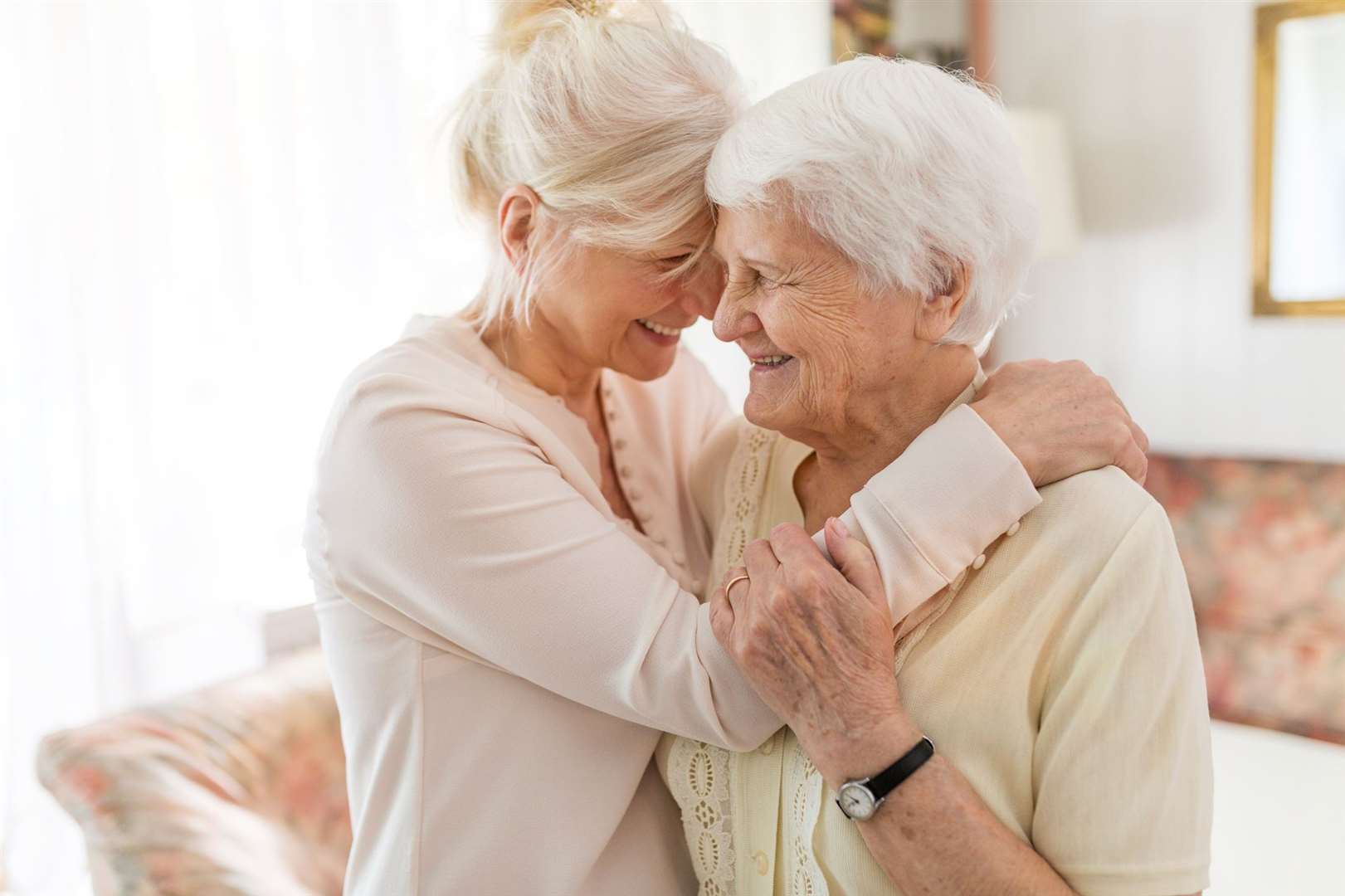 A hug can mean so much, as we're all discovering. Stock photo