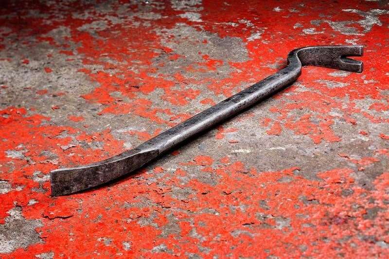 A crowbar was found wedged in a pipe next to a pub in Tunbridge Wells