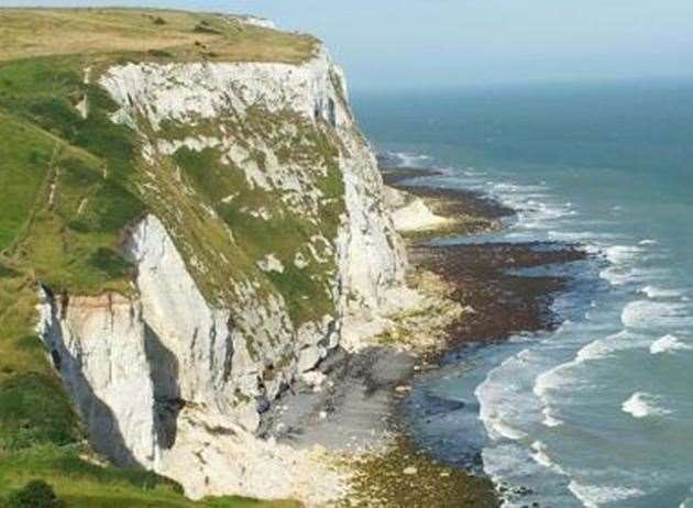The man was rescued from cliffs above Dover port