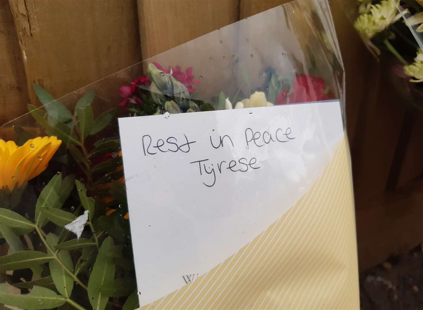 Friends and family have left messages at the roadside