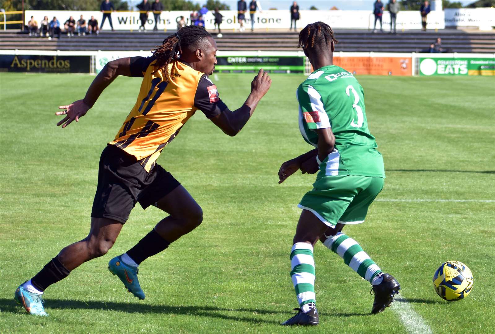 Folkestone's Kadell Daniel on the attack. Picture: Randolph File