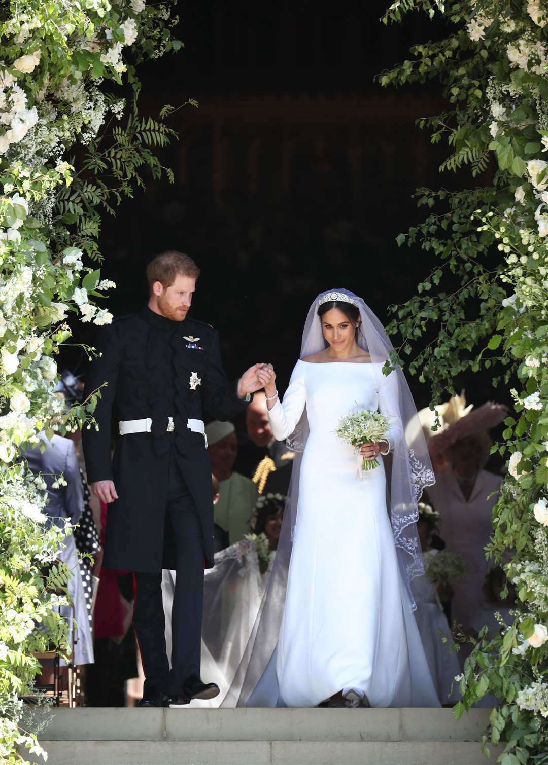 Harry, 33, on his wedding day with Meghan (Jane Barlow/PA)