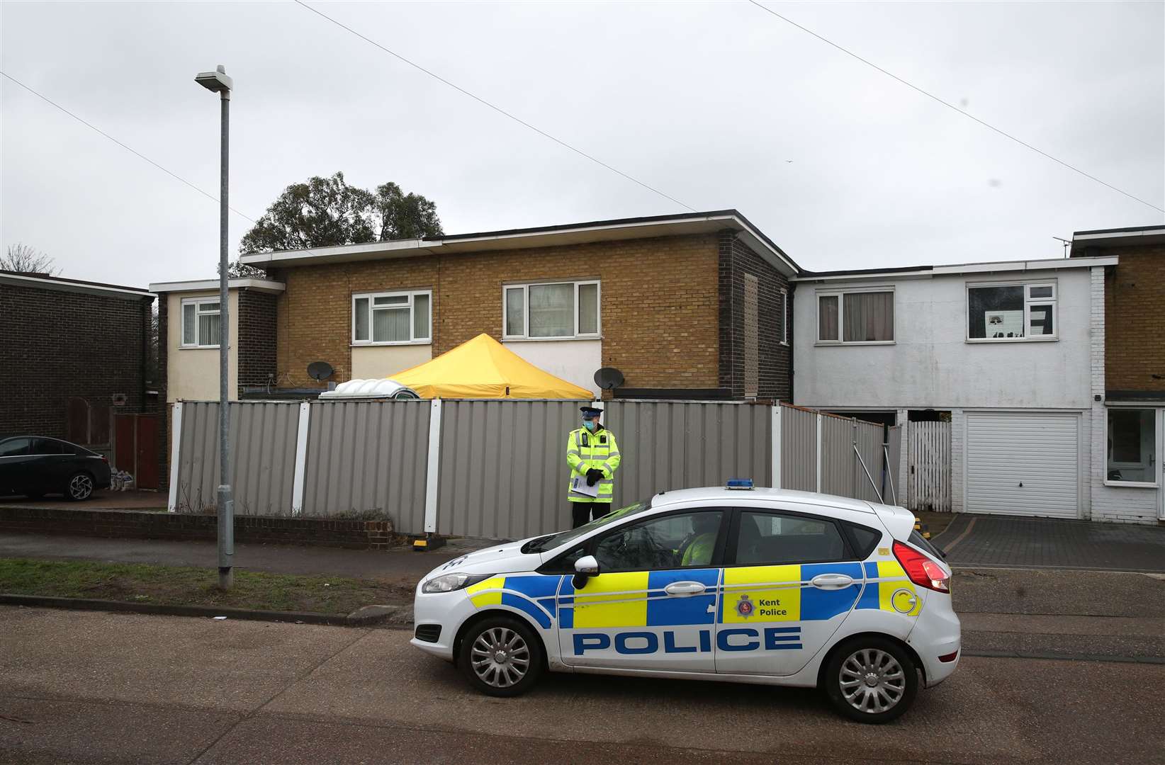 Police outside a house in Freemens Way in Deal, Kent (Steve Parsons/PA)