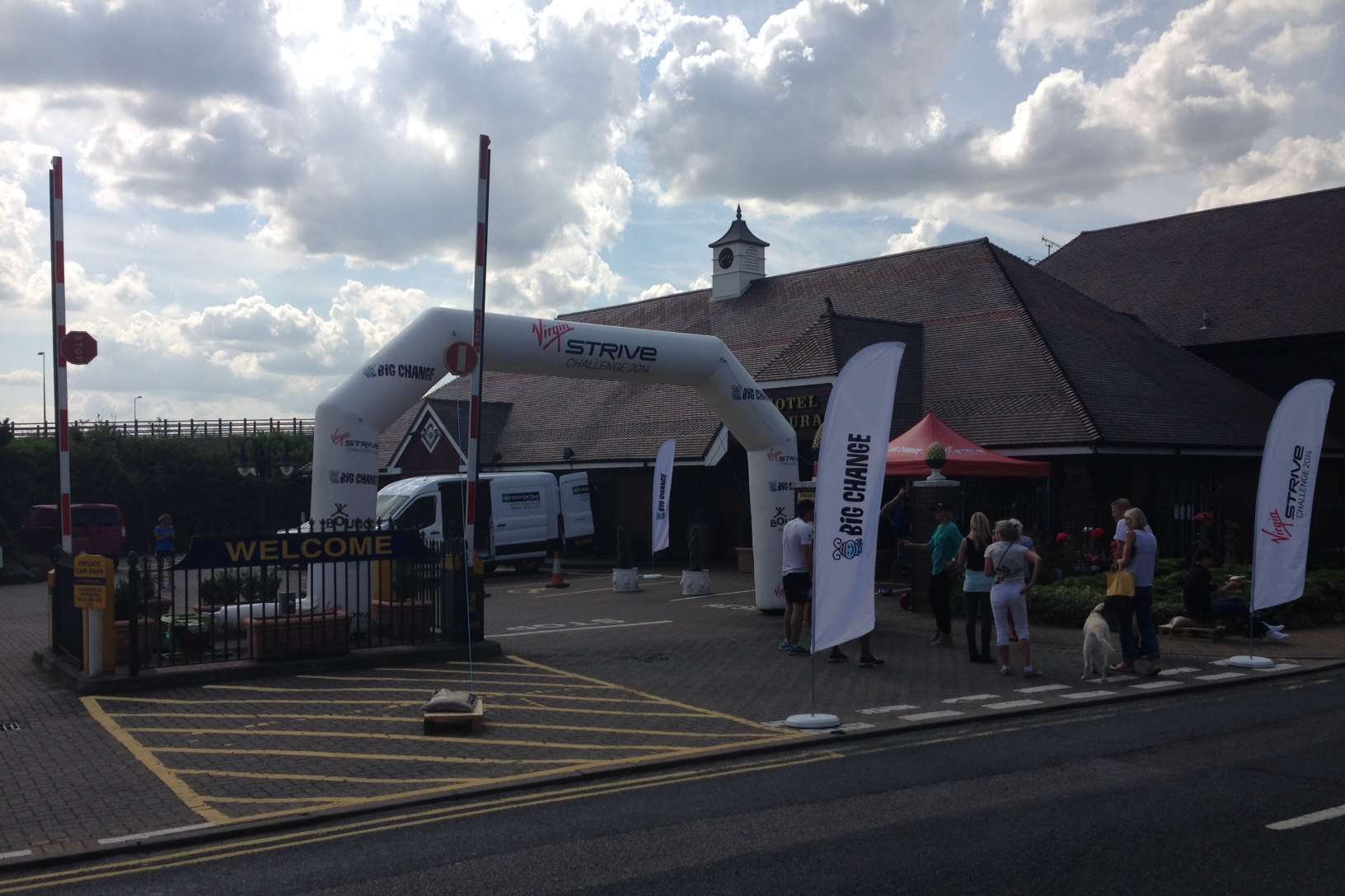 Runners cross the line at the Best Western in Gravesend