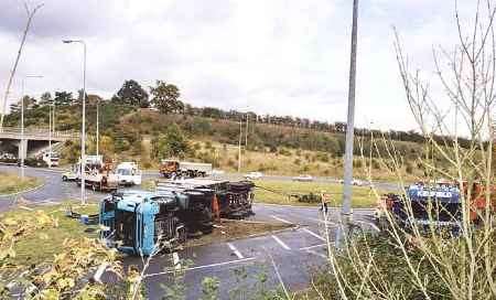 The tragic scene at Hollingbourne. Picture: MIKE MAHONEY