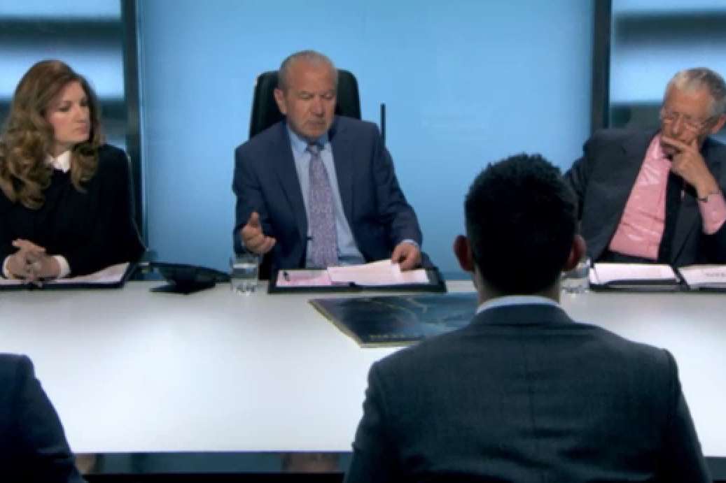 Lord Sugar is not impressed as the 'skeleton' is revealed