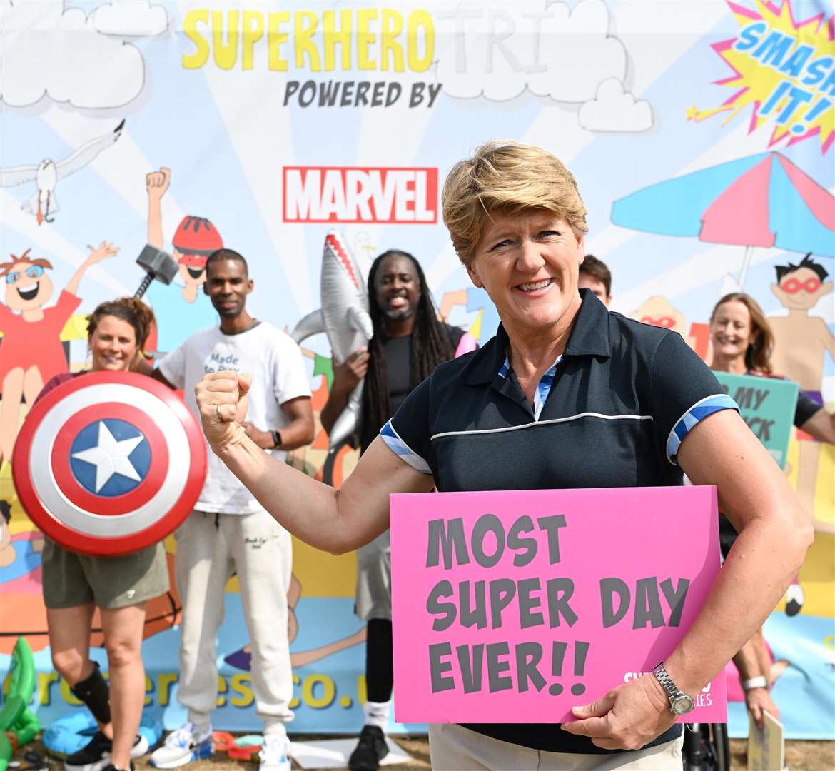 Clare Balding attended the event (Superhero Tri powered by Marvel/Andy Hooper/PA)