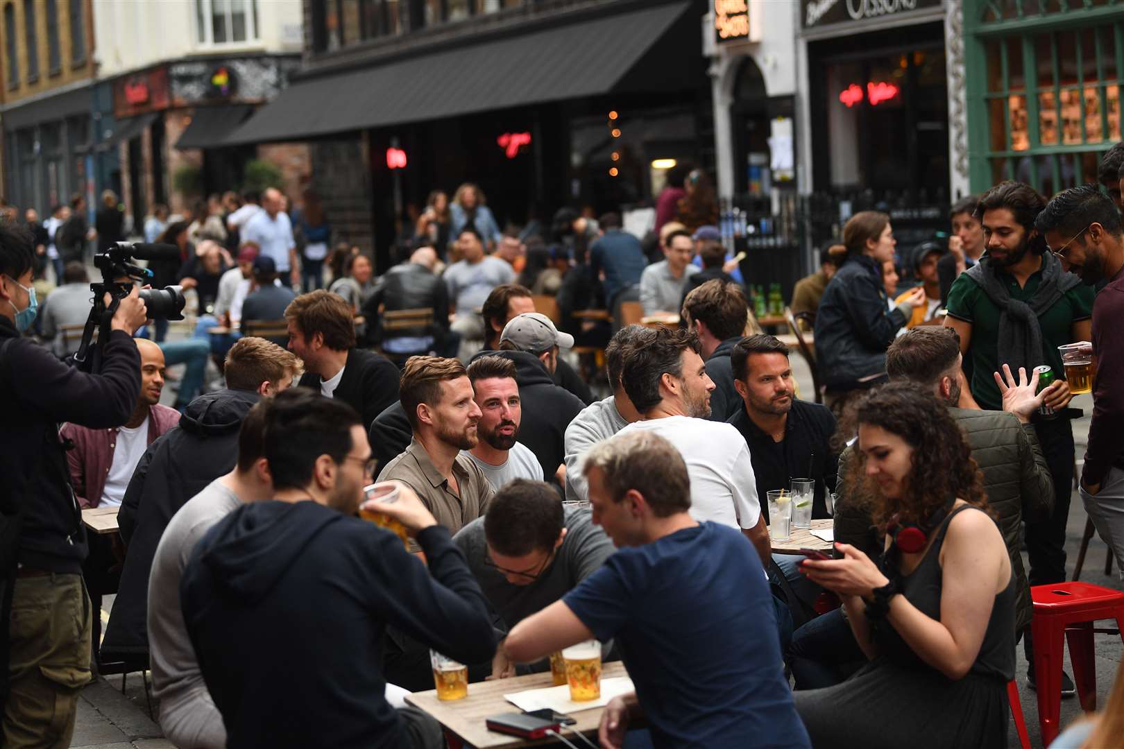 Drinkers in Soho on Saturday July 4 (Victoria Jones/PA)