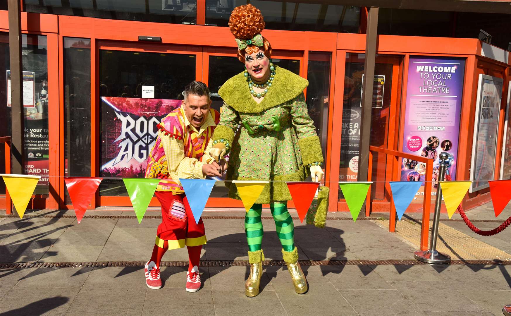 Ricky K and David Robbins outside the Orchard Theatre