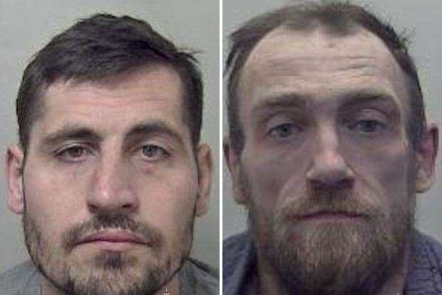 Lawrence Cole and Will Crump attacked a man with a baseball bat and stole £500 before leaving him in a burning flat in Canterbury. Picture: Kent Police