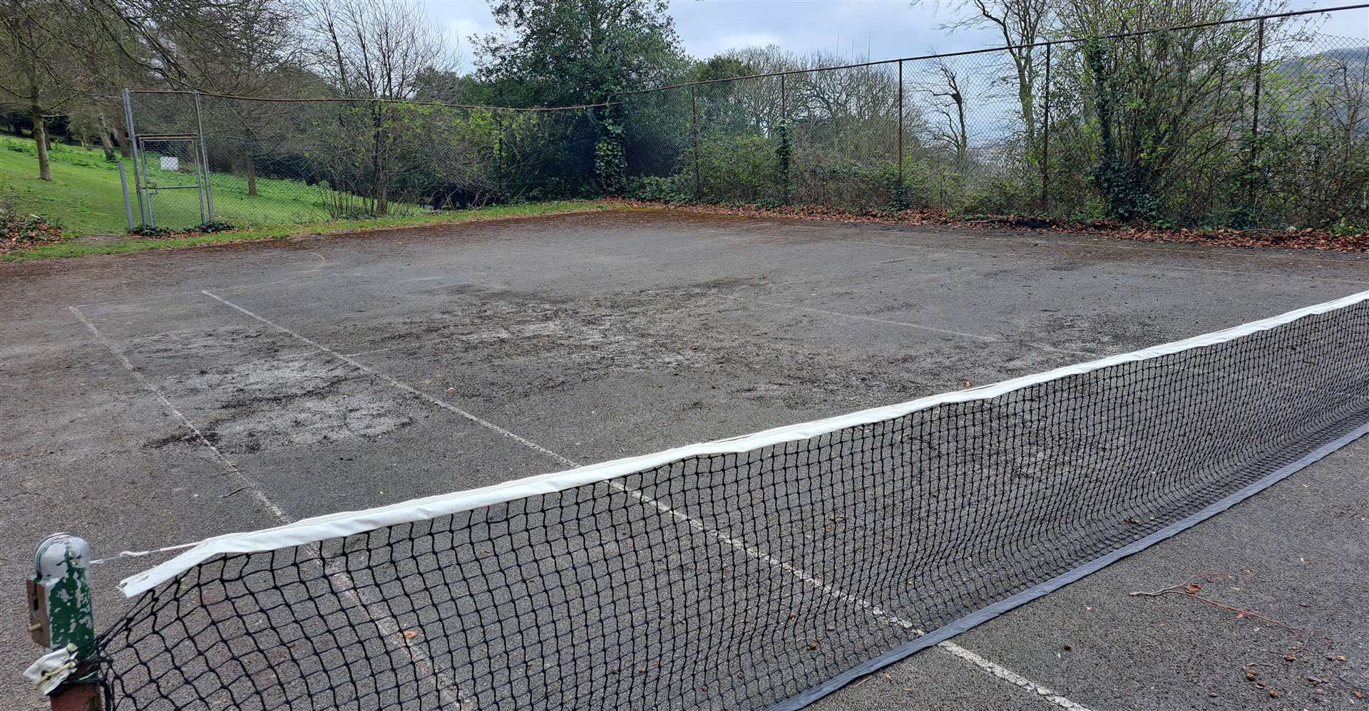 Concerns have been raised over the condition of the two remaining tennis courts, and the football pitch in Connaught Park in Dover