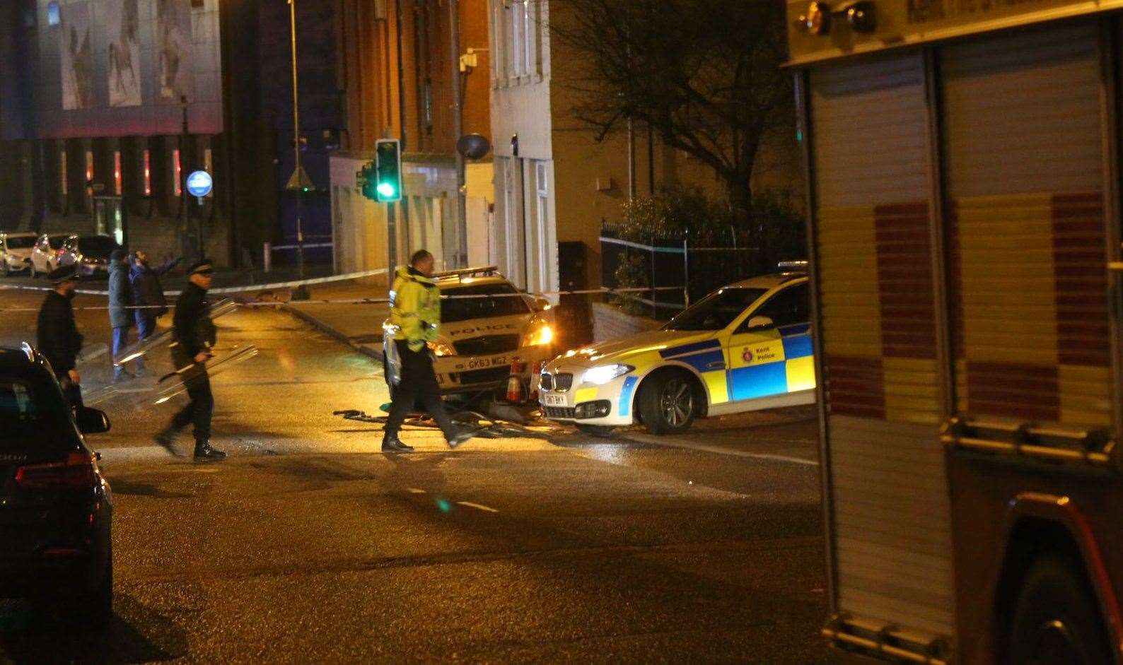 Chatham High Street cordoned off by police after man spotted on roof