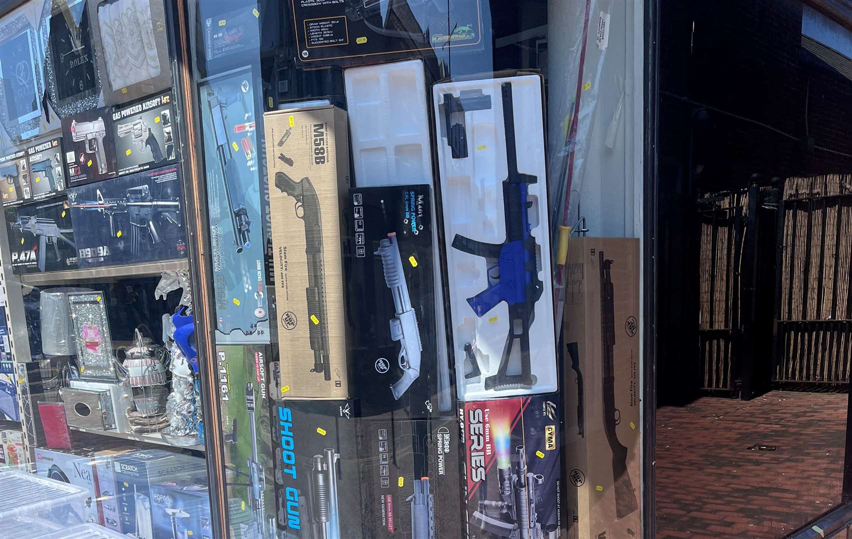 Air rifles in the shop in Sittingbourne