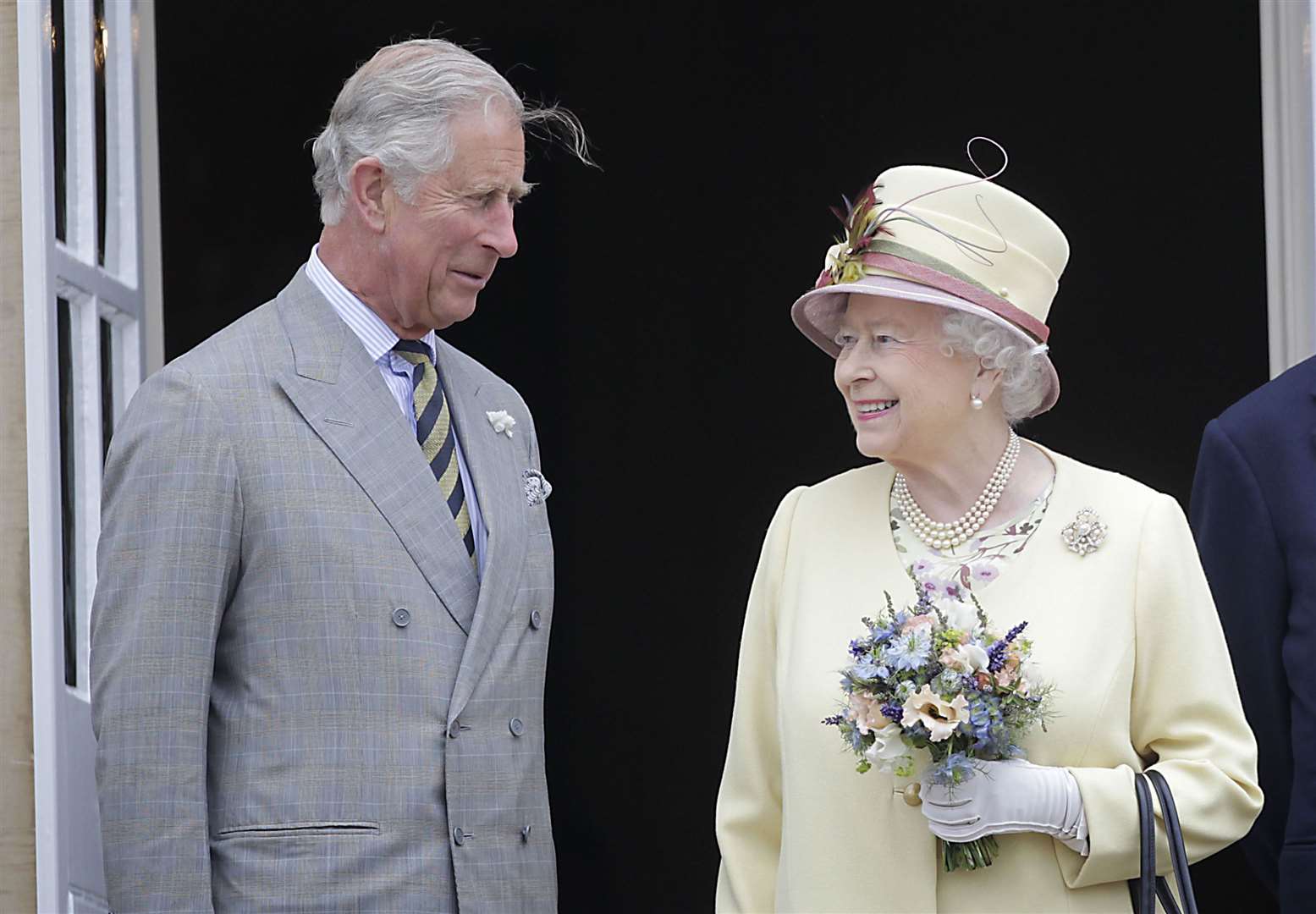 The Queen and Charles during a visit to Dumfries House in Cumnock in 2014 (Danny Lawson/PA)