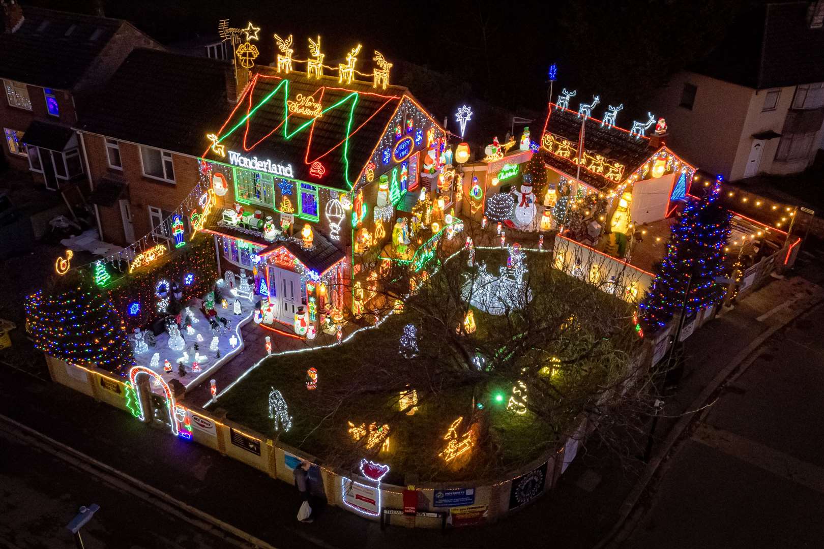 The brothers have been decorating the house in Brentry since 1994 (Ben Birchall/PA)