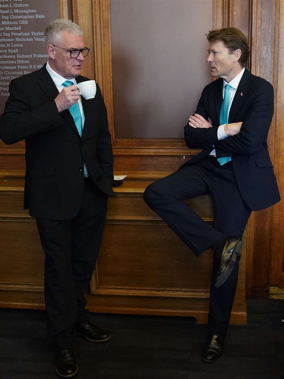 Lee Anderson with Reform UK leader Richard Tice (Stefan Rousseau/PA)