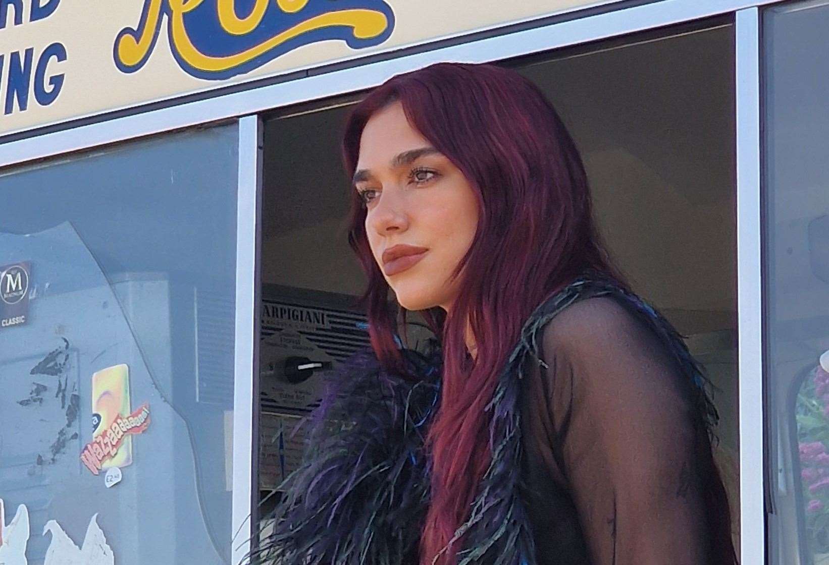 Dua Lipa was spotted in an ice cream van on Broadstairs promenade. Picture: Peter Shawyer