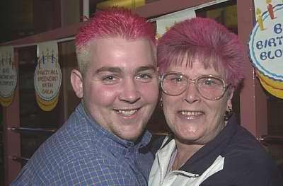 HAIR-RAISING: Mark Burton and Joan Salmon. Picture: NICK JOHNSON