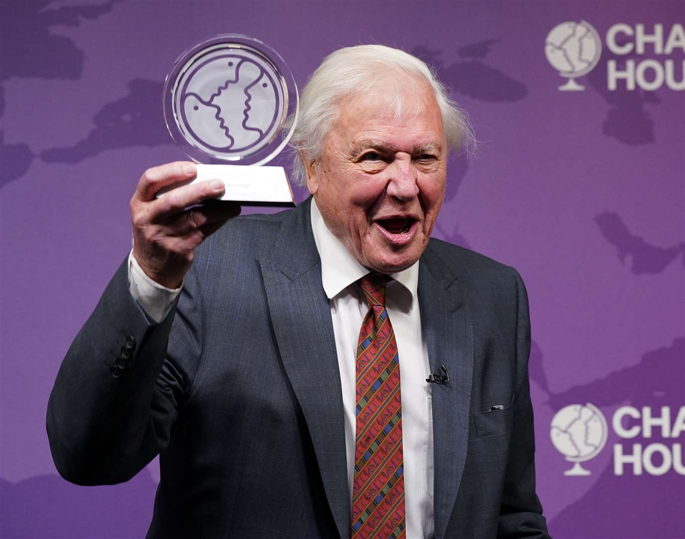 Sir David Attenborough is presented with a Chatham House Centenary Lifetime Award (Yui Mok/PA)