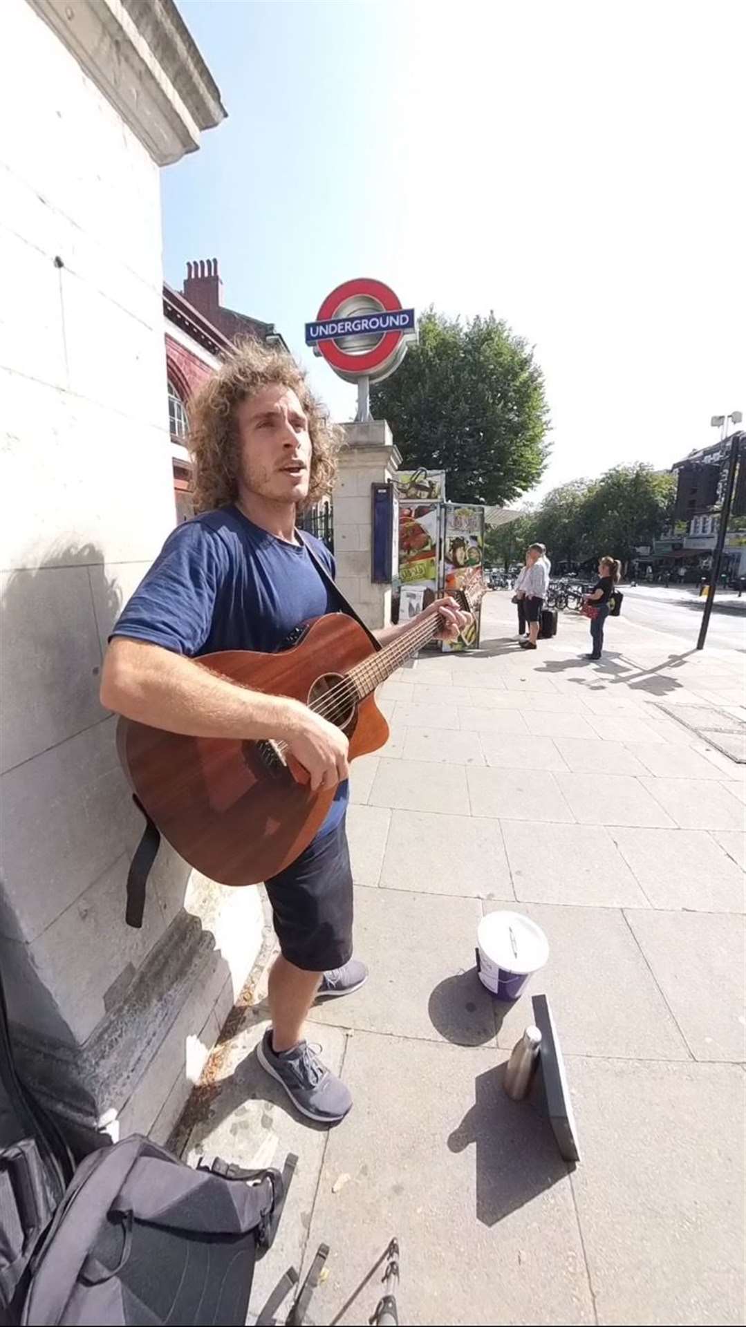 Dan has now busked at 108 Tube stations (Dan Tredget/PA)