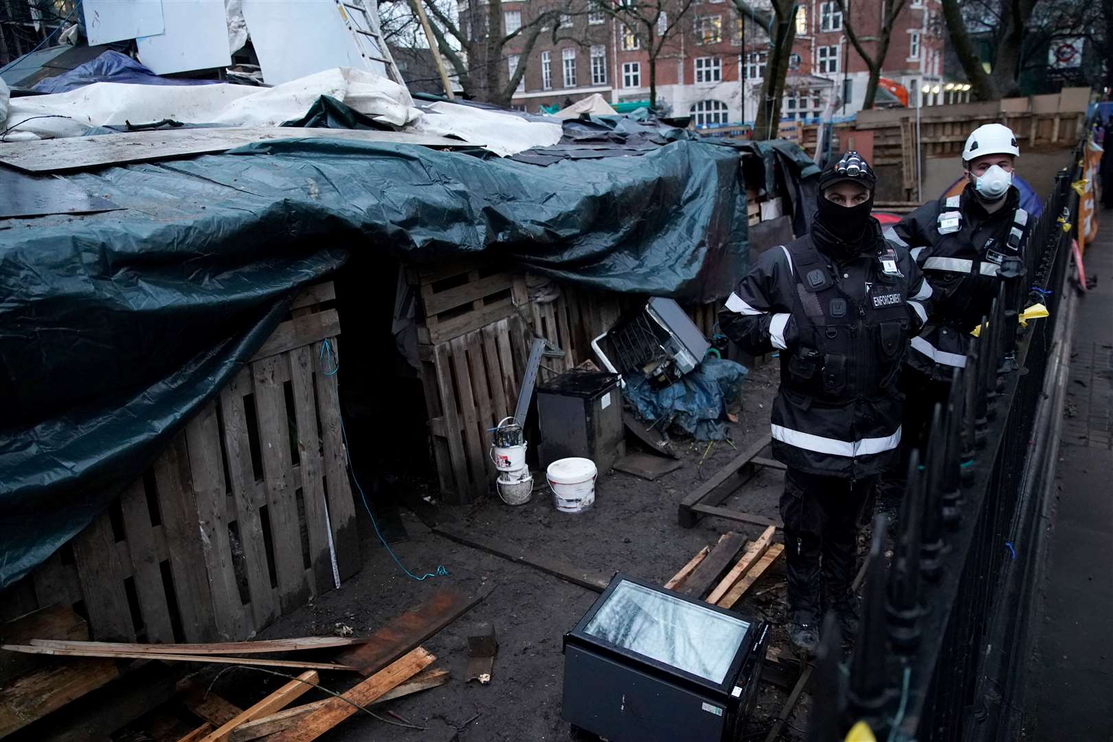 HS2 Rebellion protesters have built a 100ft tunnel network (Aaron Chown/PA)