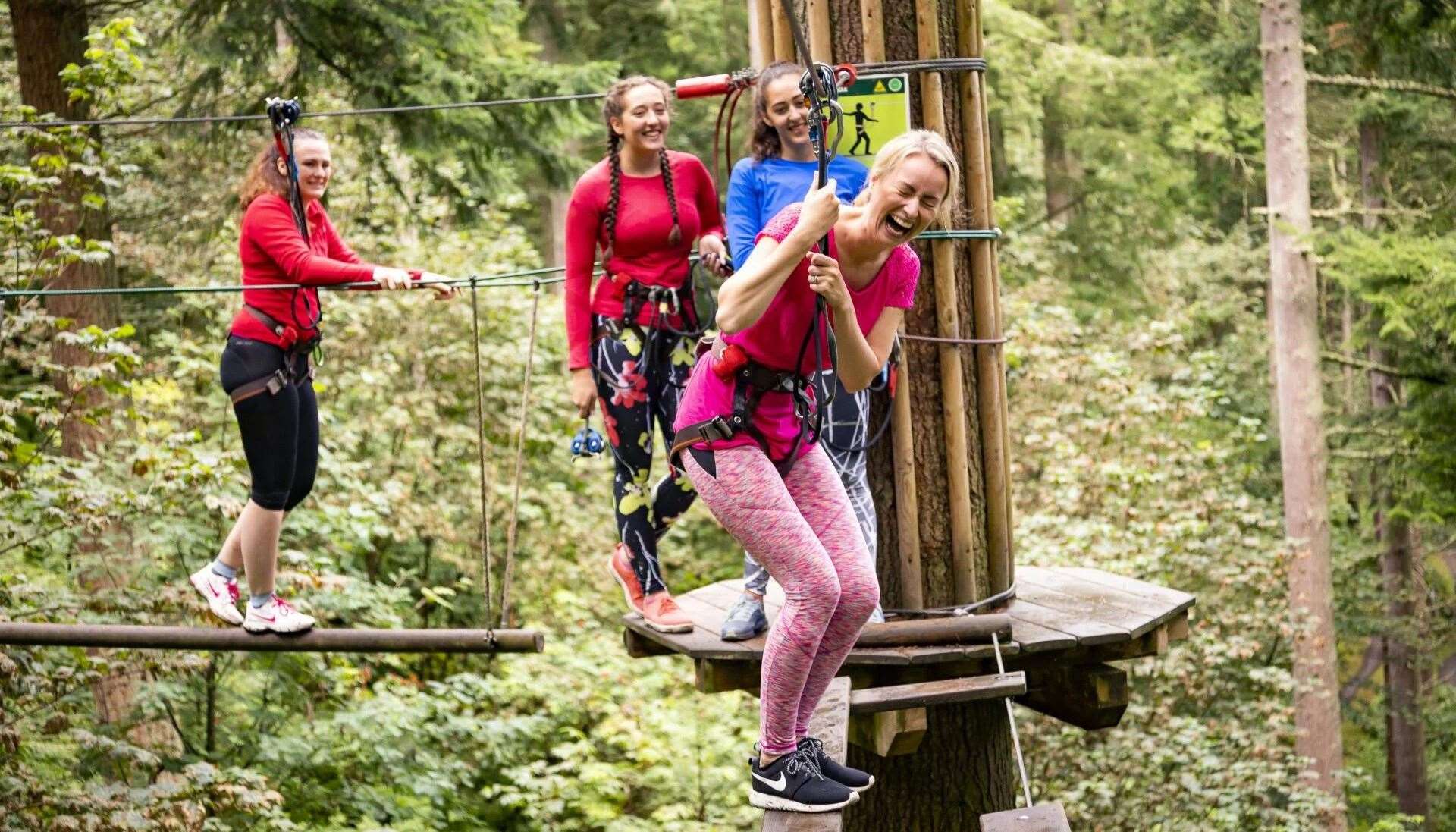 Go Ape, one of the UK’s most-booked outdoor experiences, can be found at Leeds Castle. Picture: Leeds Castle