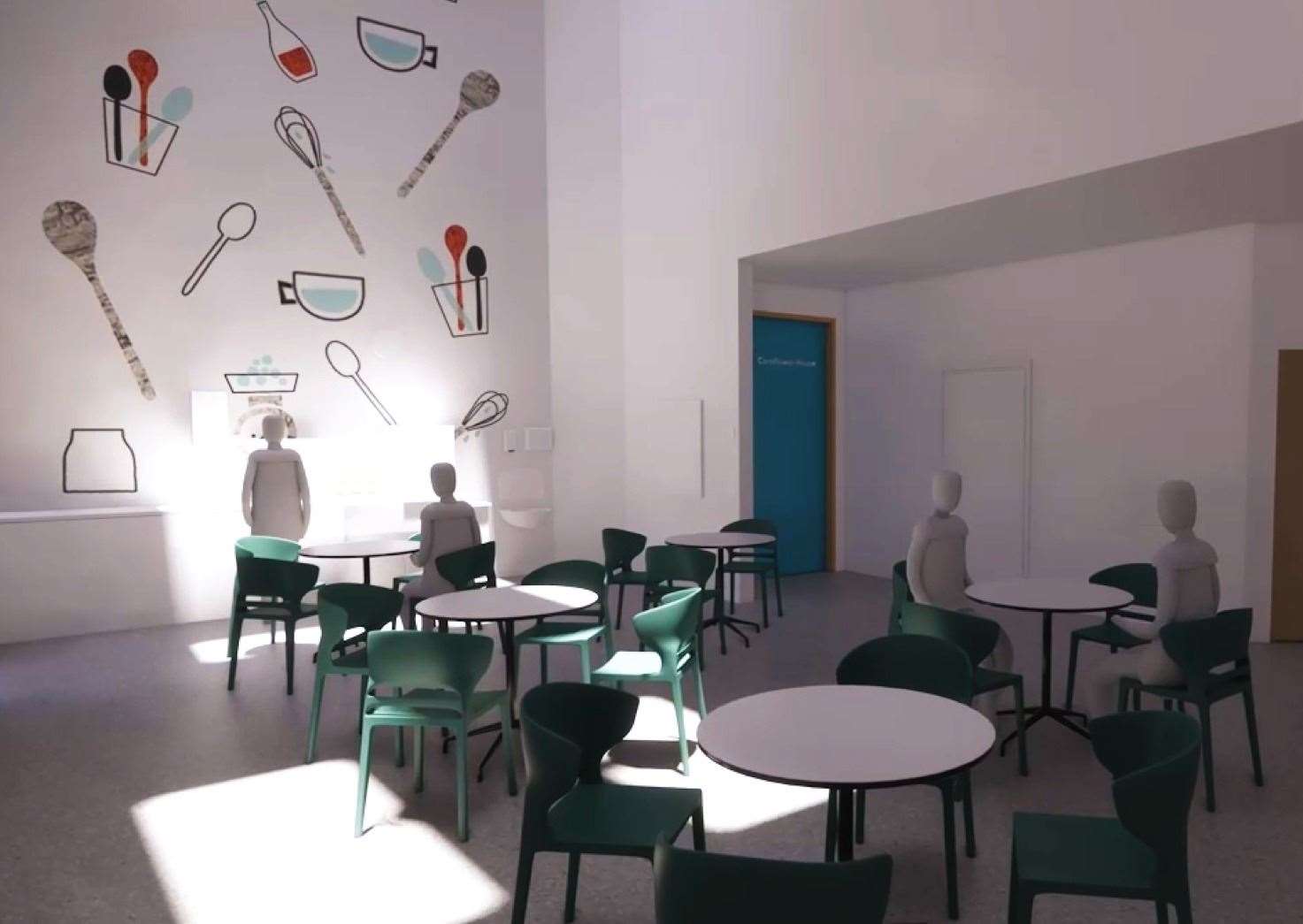 The dining room as part of the new Ruby Ward proposals at the KMPT site in Hermitage Lane, Maidstone have been released which will see the ward currently located at Medway Maritime Hospital closed. Picture: KMPT