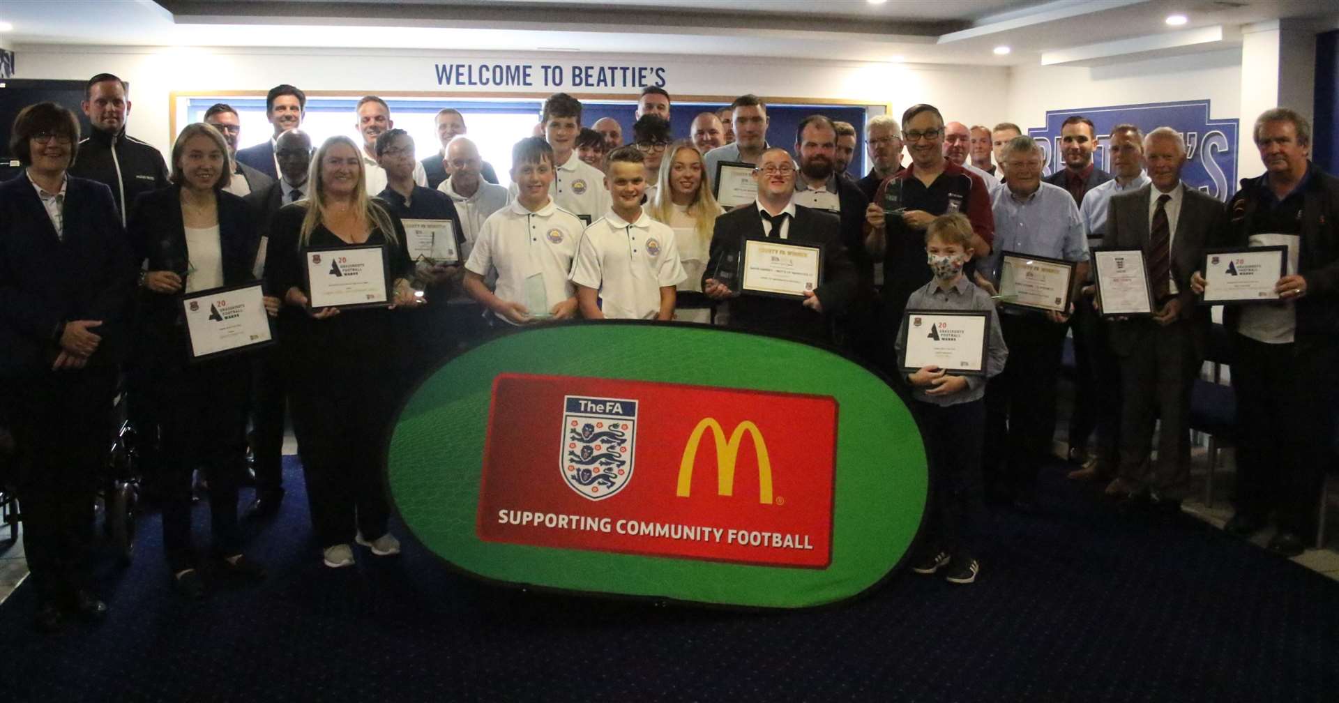 Winners and those highly commended in The FA and McDonald's Grassroots Football Awards for 2020 and 2021. Picture: Chris Winder