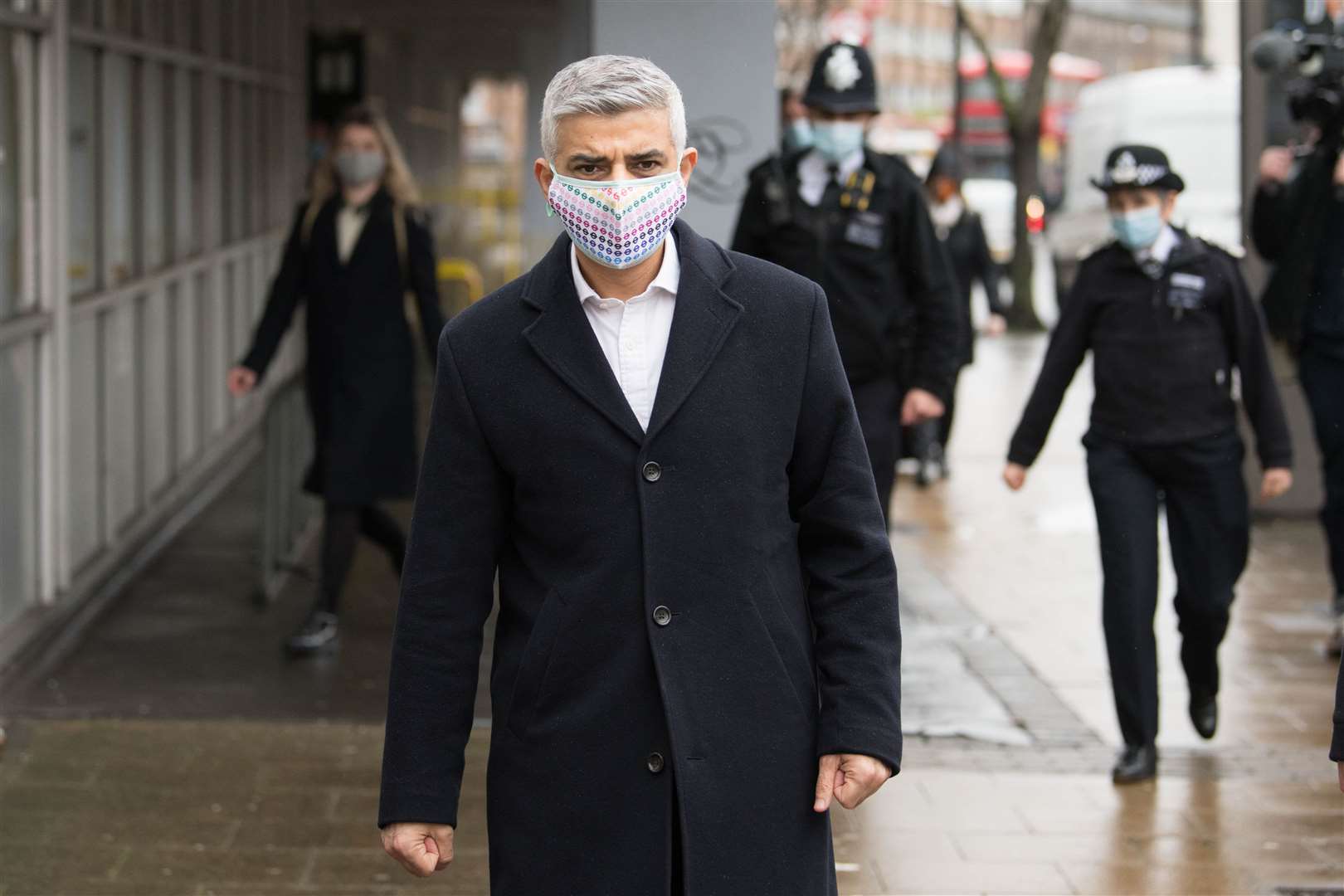 Sadiq Khan walks a beat in Bethnal Green (Stefan Rousseau/PA)