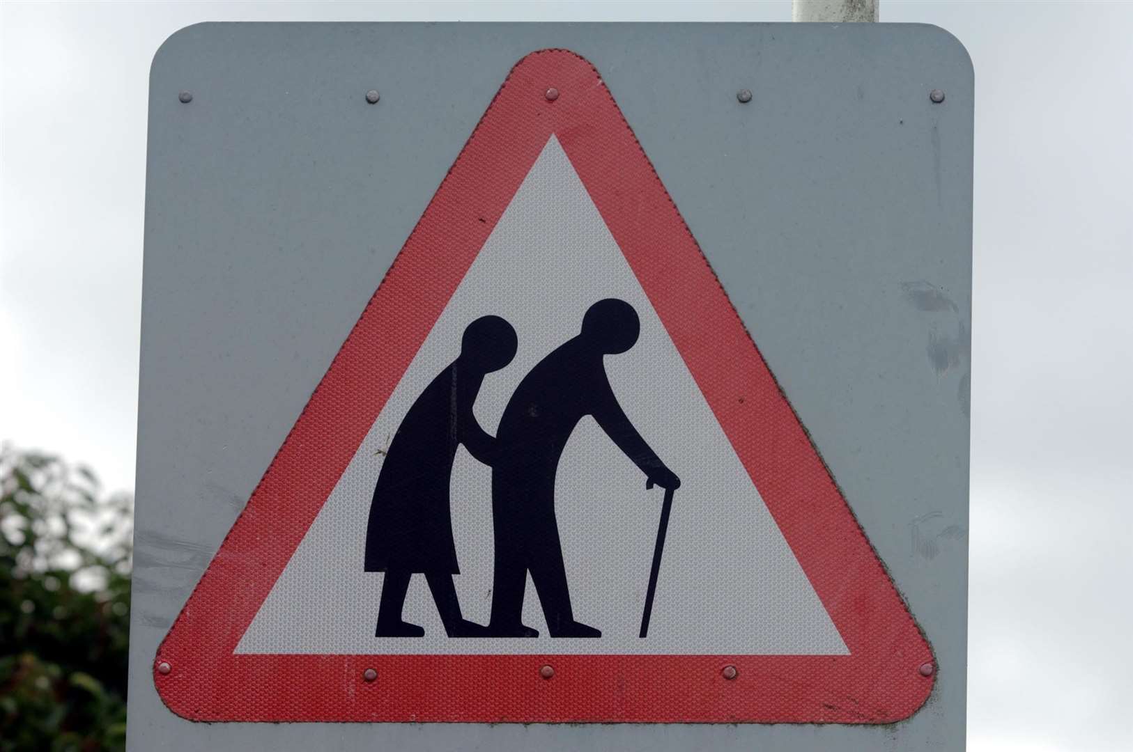 A road sign featuring elderly people (Sean Dempsey/PA)