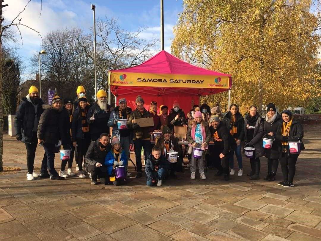 Manny Singh Kang, his family, friends and other Wolves supporters, have served 35,000 samosas at Wolves matches (Manny Singh Kang/PA)