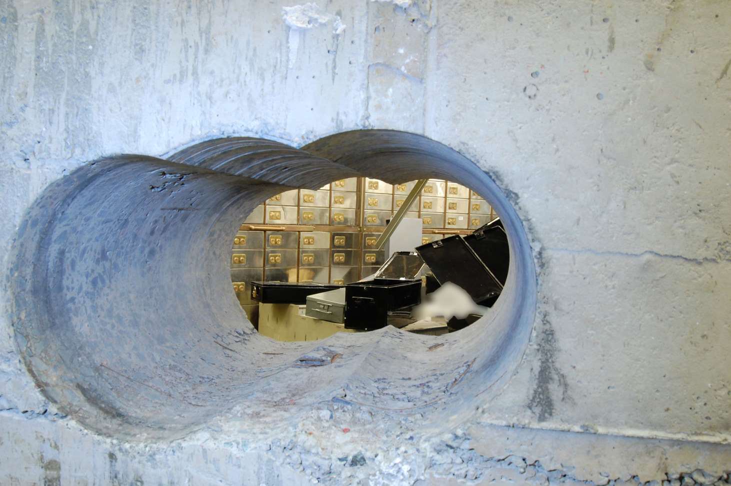 A hole was drilled in the vault wall. Pic by Metropolitan Police
