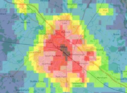 Ashford has the darkest skies, 68th of 326 districts