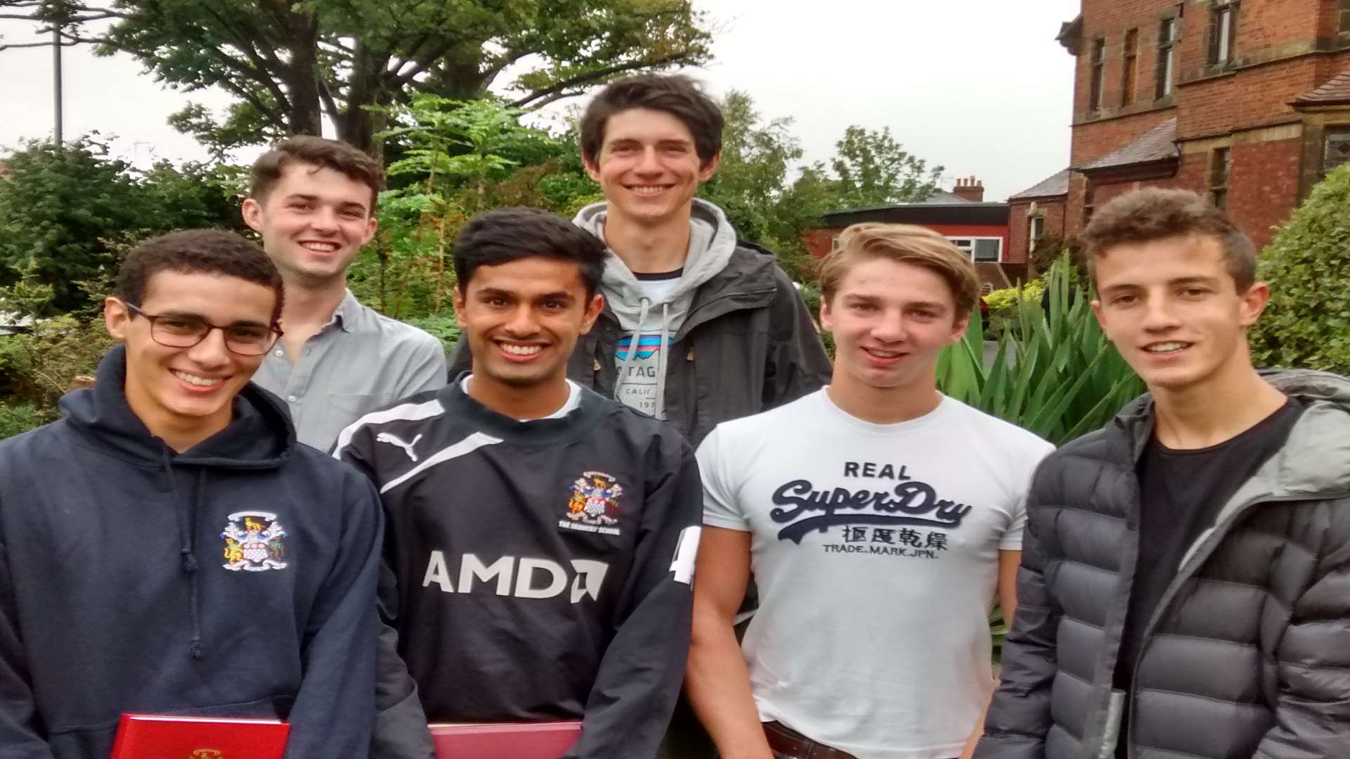 Skinners School pupils Omar El Hawagy, Christian Edwards, Vineet Kokkiligada, Gustav Moller, Cameron Wilson, and Calum Glendinning.