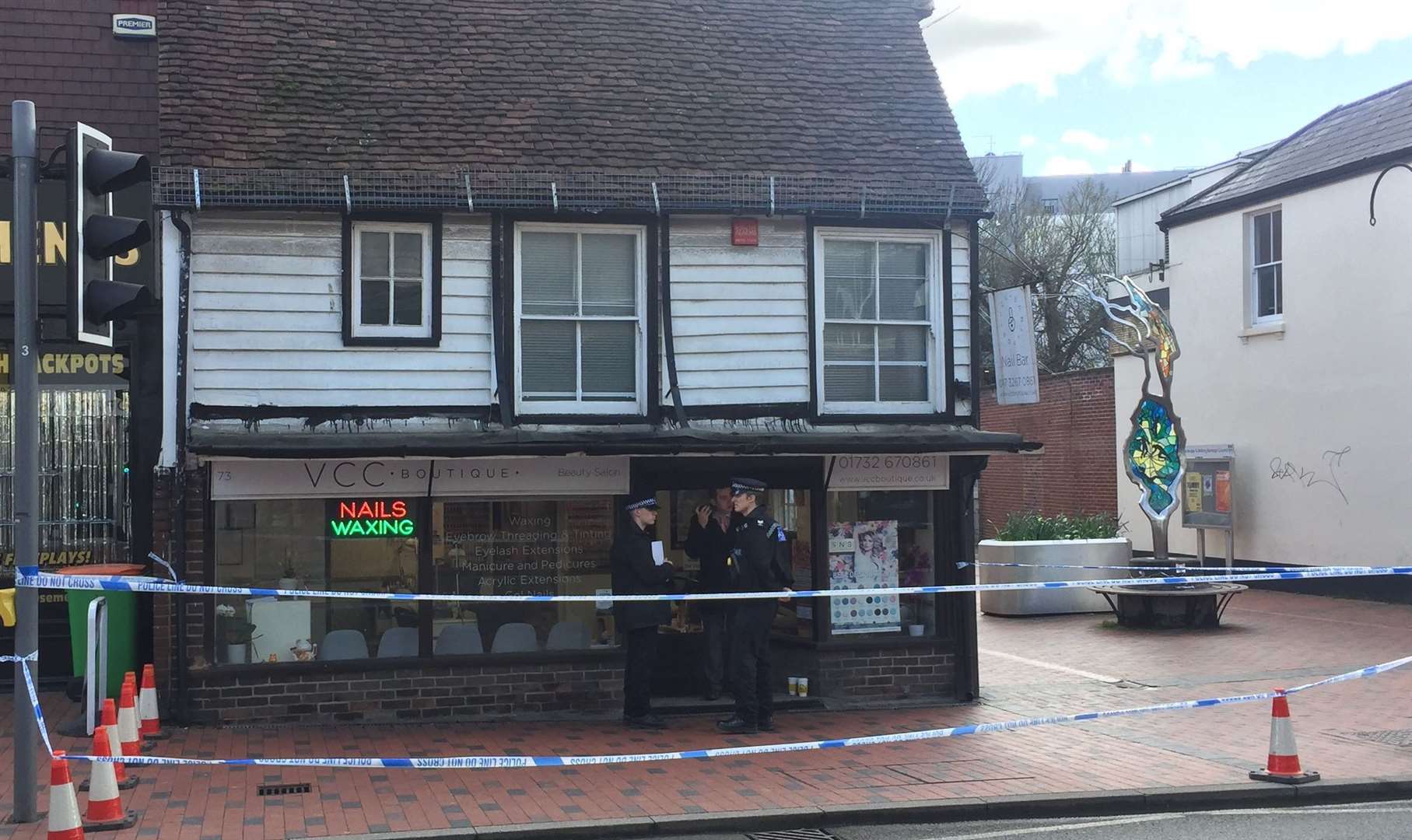 Police were called to VCC Boutique in Tonbridge after Lien Dinh was stabbed last month