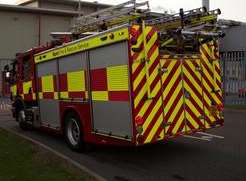 Fire engine arriving on a call-out