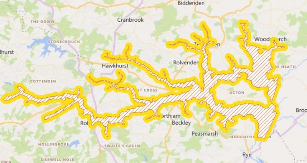 The flood alert for the River Rother. Picture: Environment Agency