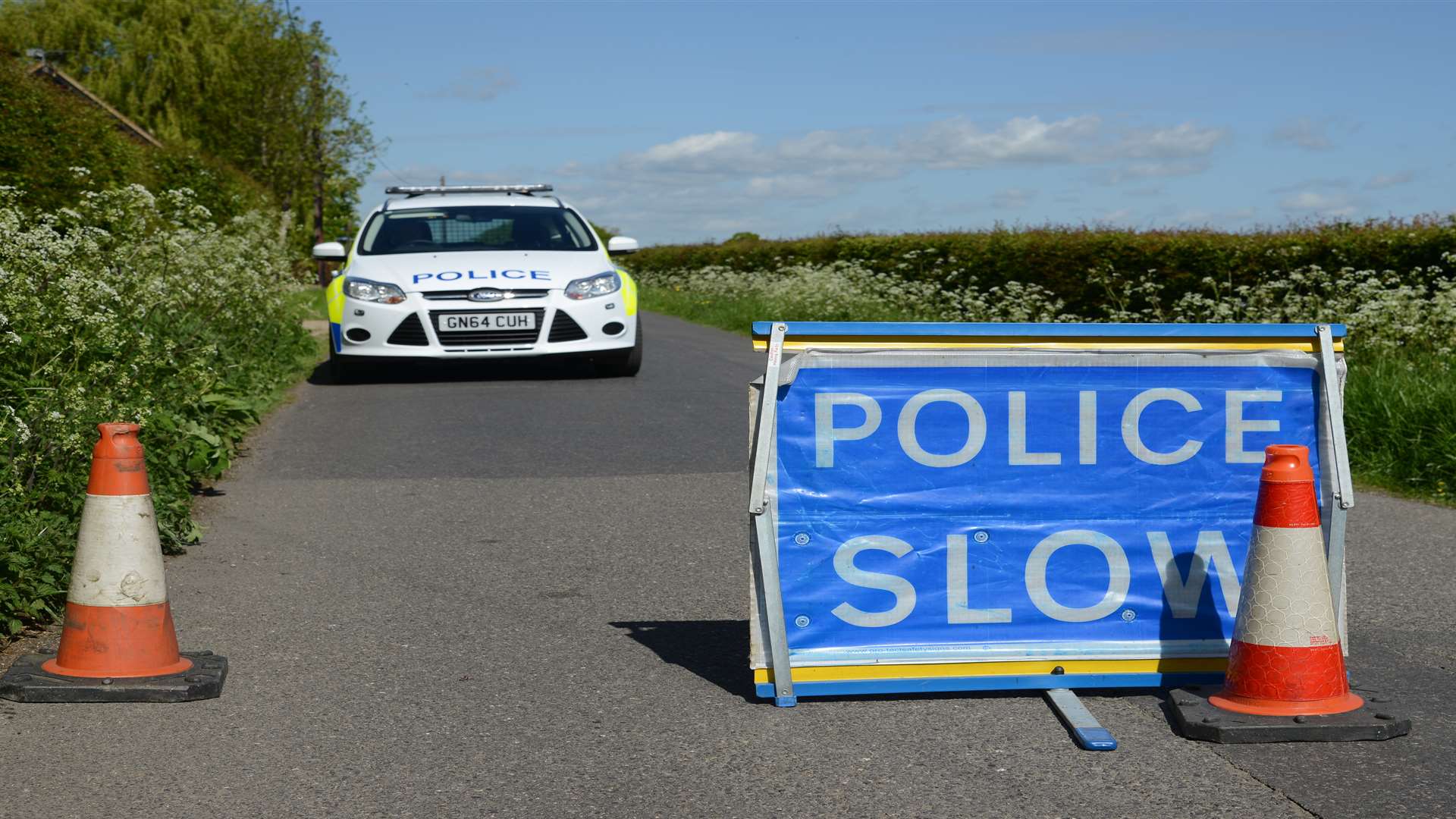 The A28 was closed after the crash. Picture: Gary Browne