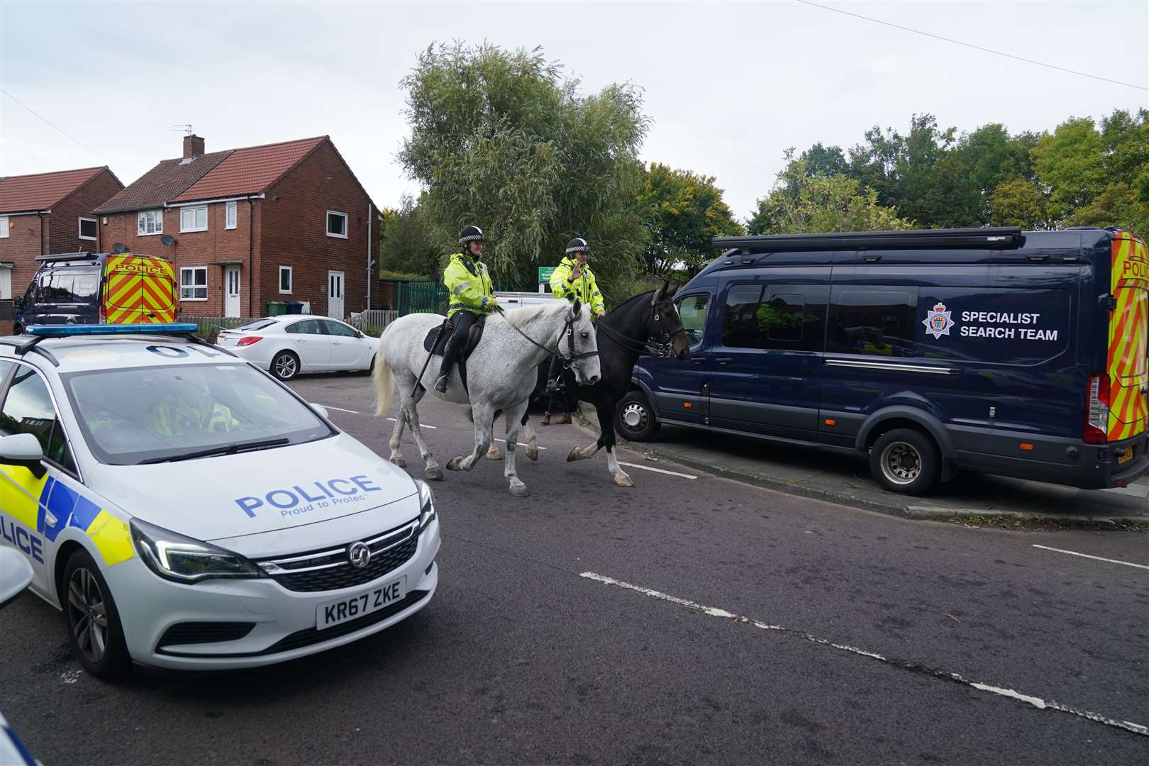 Police at the scene of the incident (Owen Humphreys/PA)