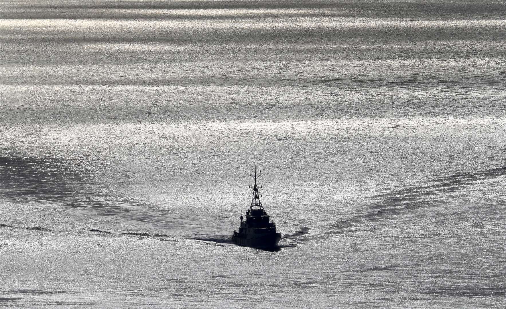 A Border Force boat patrols the English Channel off Dover (Gareth Fuller/PA)