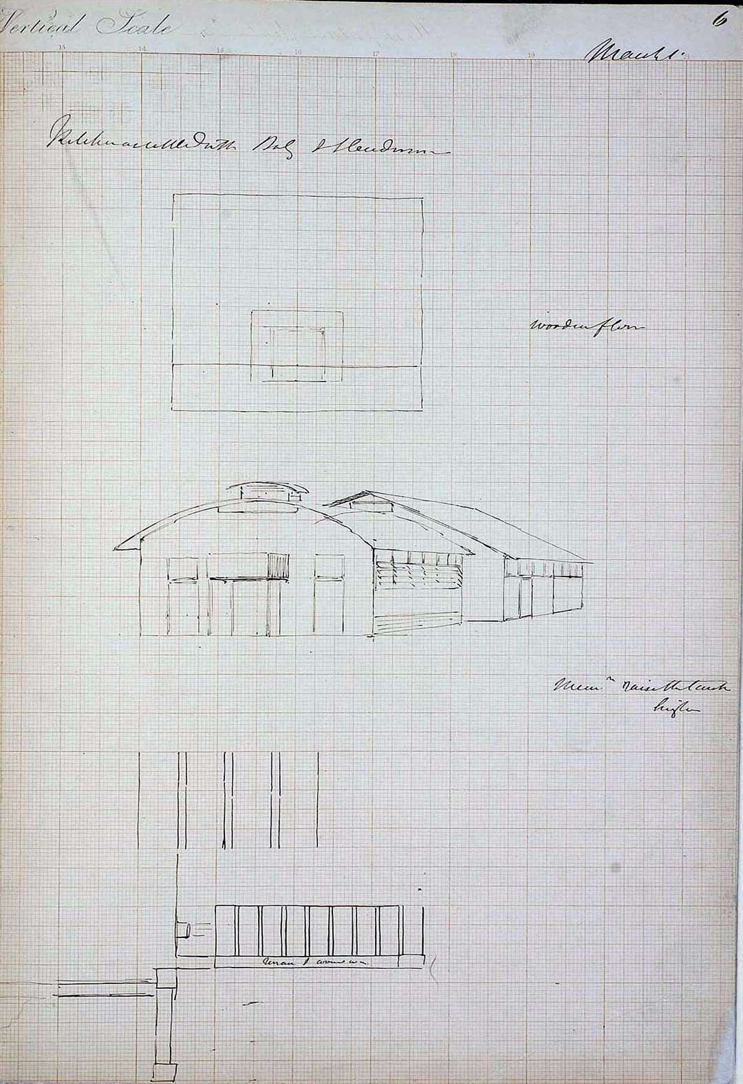 Brunel’s original sketches of his design for the Renkioi Hospital (Brunel Institute/PA).