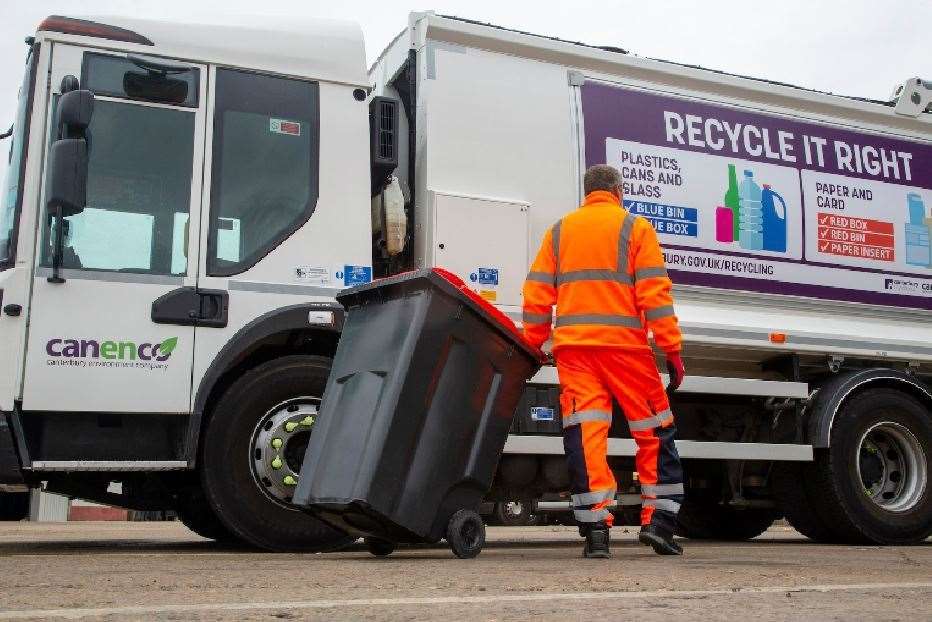 One of the Canenco bin lorries was involved in a crash in Sturry