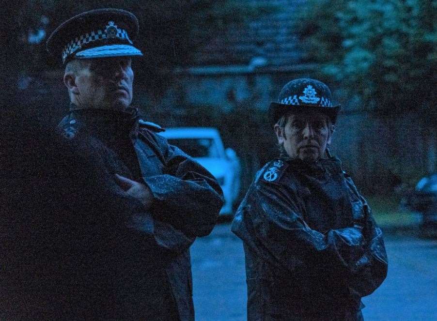 Deputy assistant commissioner Graham McNulty with Metropolitan Police Commissioner Dame Cressida Dick during the dawn raid on Monday (Metropolitan Police/PA)