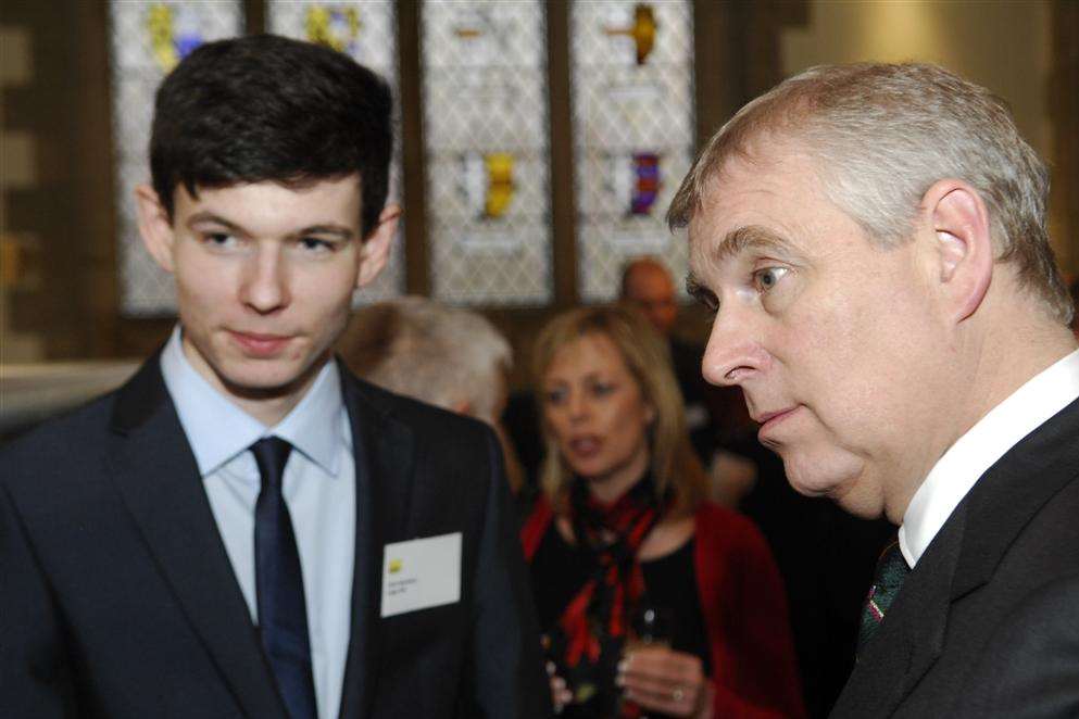 HRH The Duke of York meets Logic PM apprentice Chris Dembrey at the Kick Start Kent event