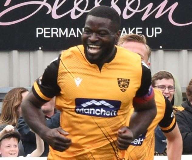 Former Maidstone defender George Elokobi is in caretaker charge at the Gallagher. Picture: Steve Terrell