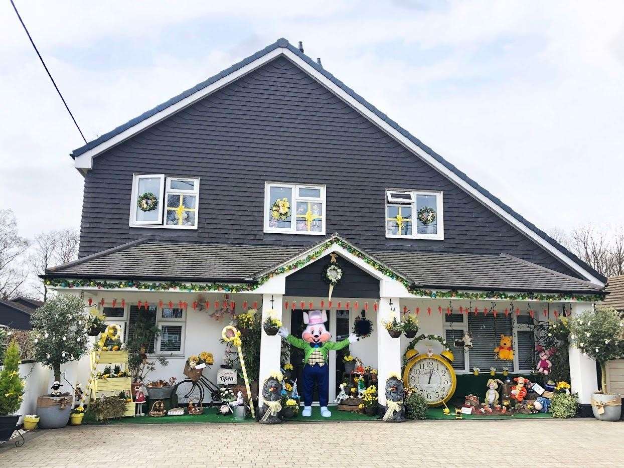 The Hedges family have decorated their home in Wigmore Road, Gillingham for spring