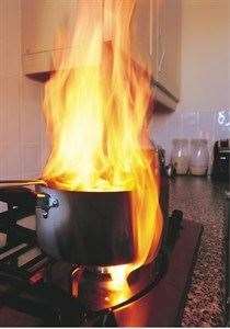 Chip pan fire. Stock image (5219109)